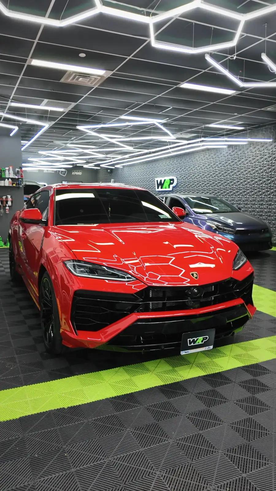 Gloss red Lamborghini Urus ceramic coated at WRP