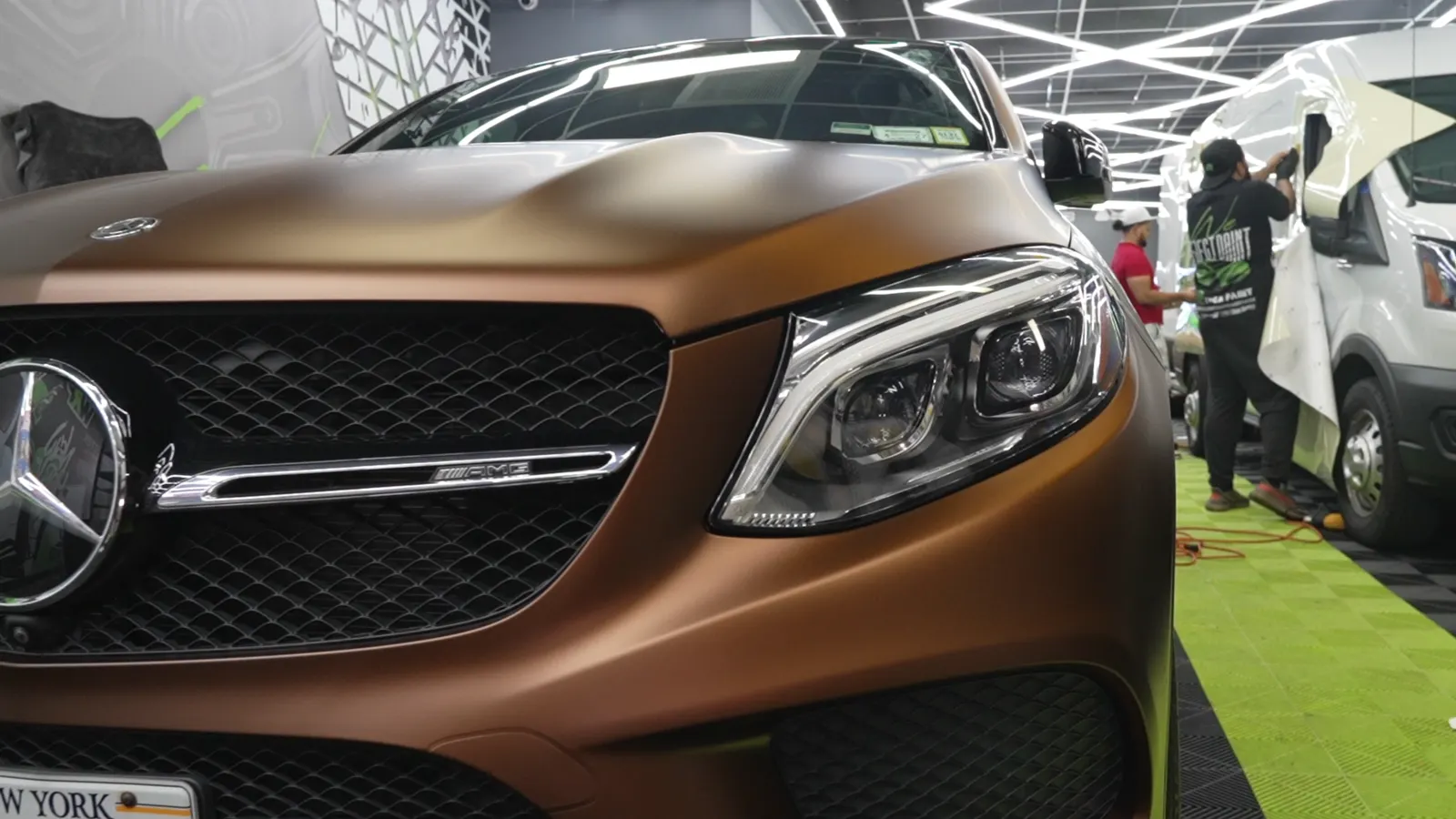 Satin bronze Mercedes-AMG GLE wrapped at WRP